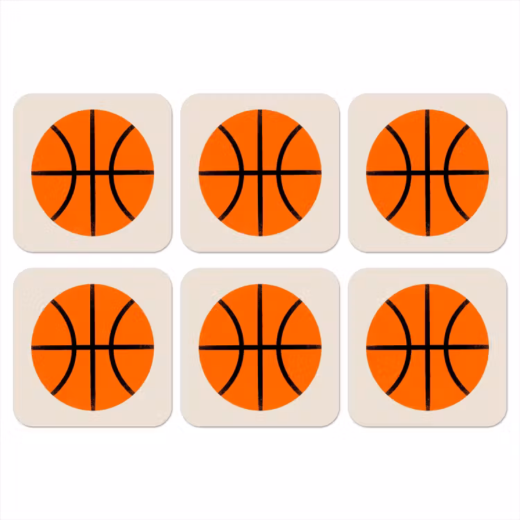 Onderzetter - Basketbal - Bal - Sport - Illustratie - Oranje — 1