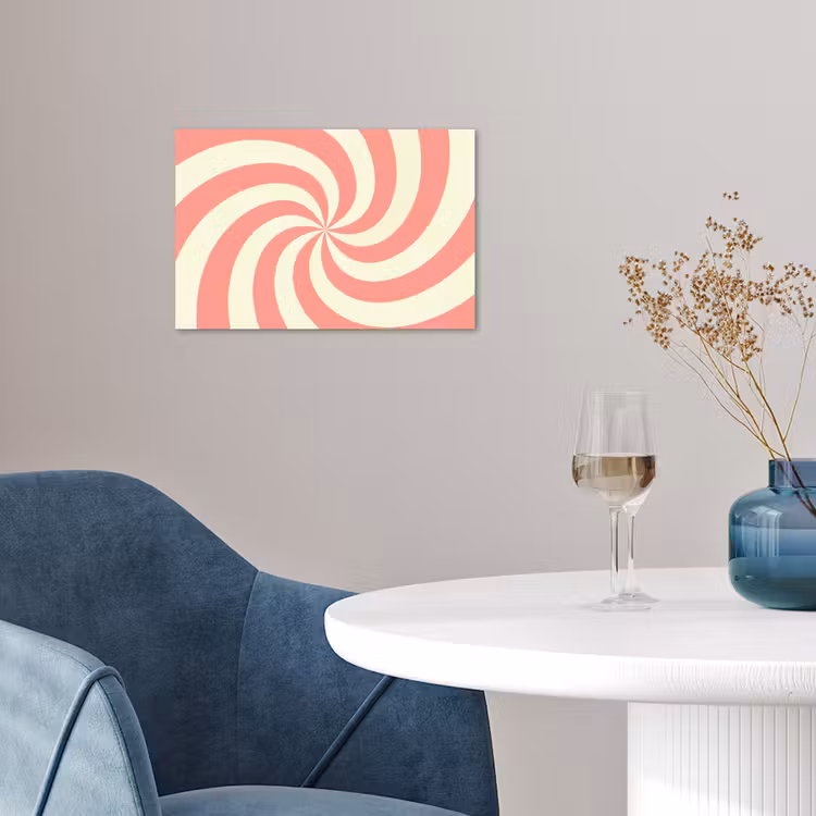 Poster - Spiraal - Patroon - Abstract - Roze - Beige — 4