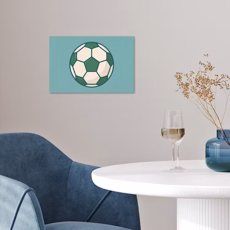 Poster - Voetbal - Geometrisch - Sport - Illustratie - Blauwgroen — 4