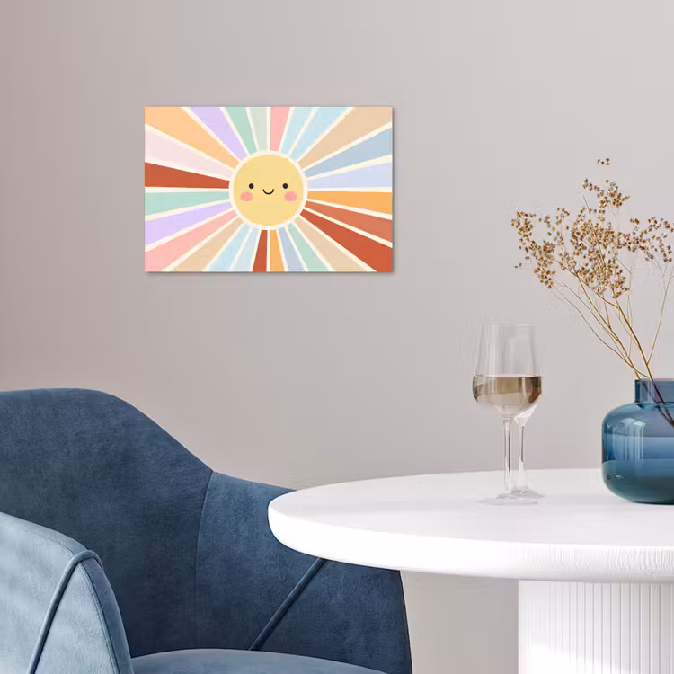 Poster - Zon - Stralen - Vrolijk - Kleurrijk - Abstract — 4