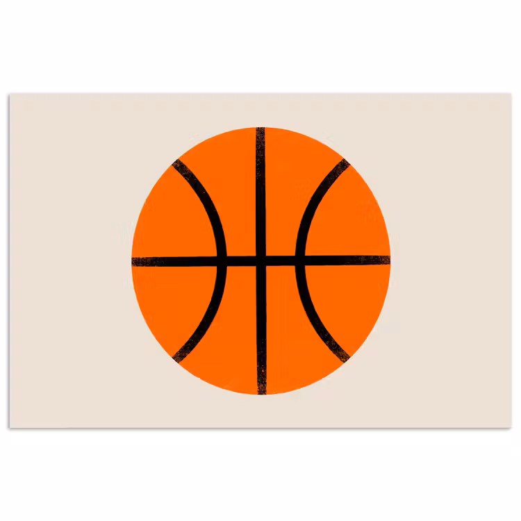 Poster - Basketbal - Bal - Sport - Illustratie - Oranje — 1