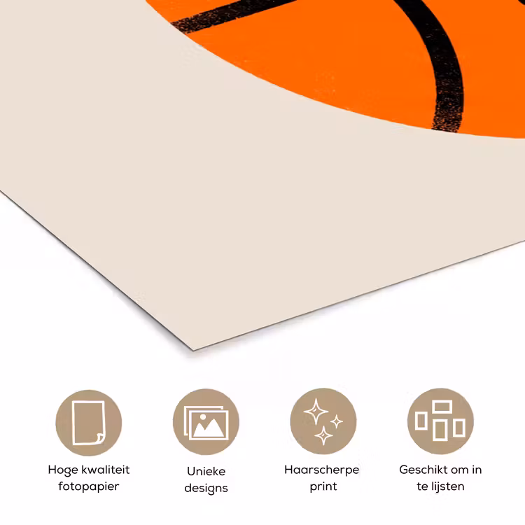Poster - Basketbal - Bal - Sport - Illustratie - Oranje — 5