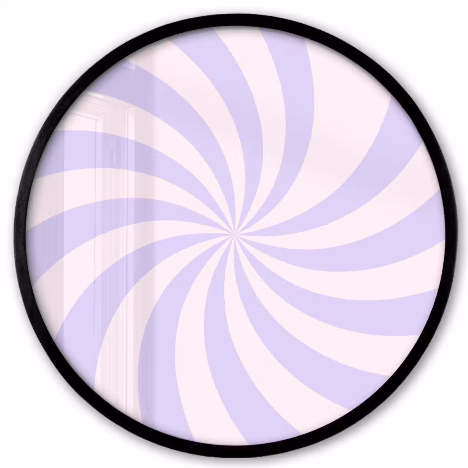 Ronde fotolijst - Patroon - Spiraal - Abstract - Modern - Paars-Roze — 1