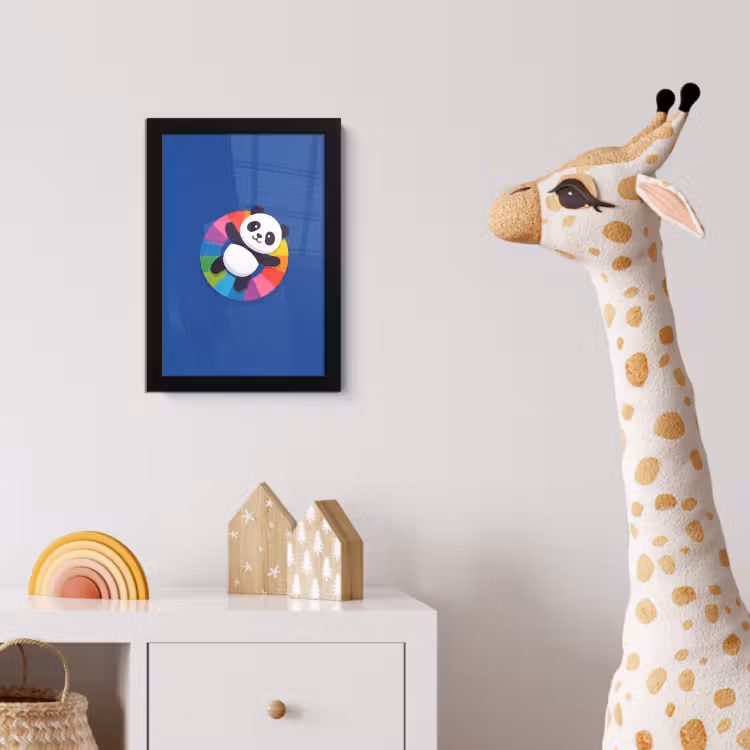 Poster met lijst - Dieren - Cartoon - Kleurrijk - Modern - Speels — 5