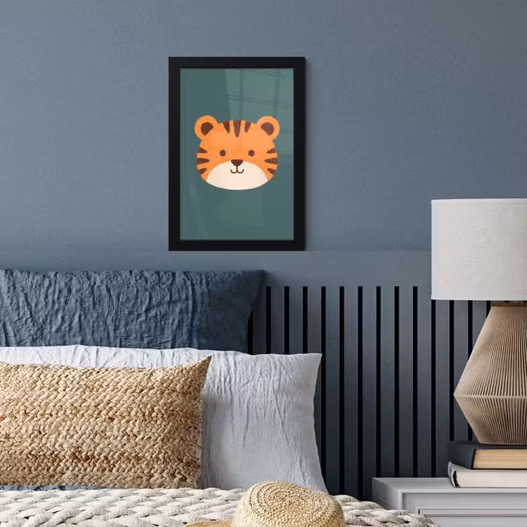 Poster met lijst - Dieren - Kop - Oranje - Illustratie - Modern — 4