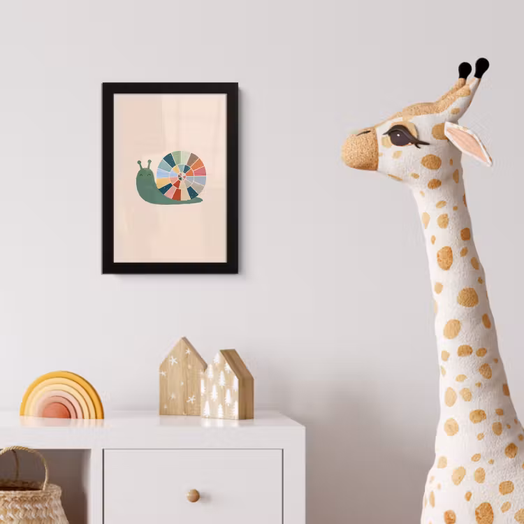Poster met lijst - Dieren - Slak - Kleurrijk - Illustratie — 5