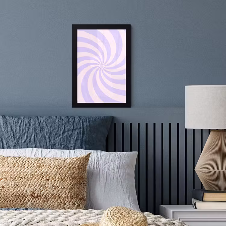 Poster met lijst - Patroon - Spiraal - Abstract - Modern - Paars-Roze — 4