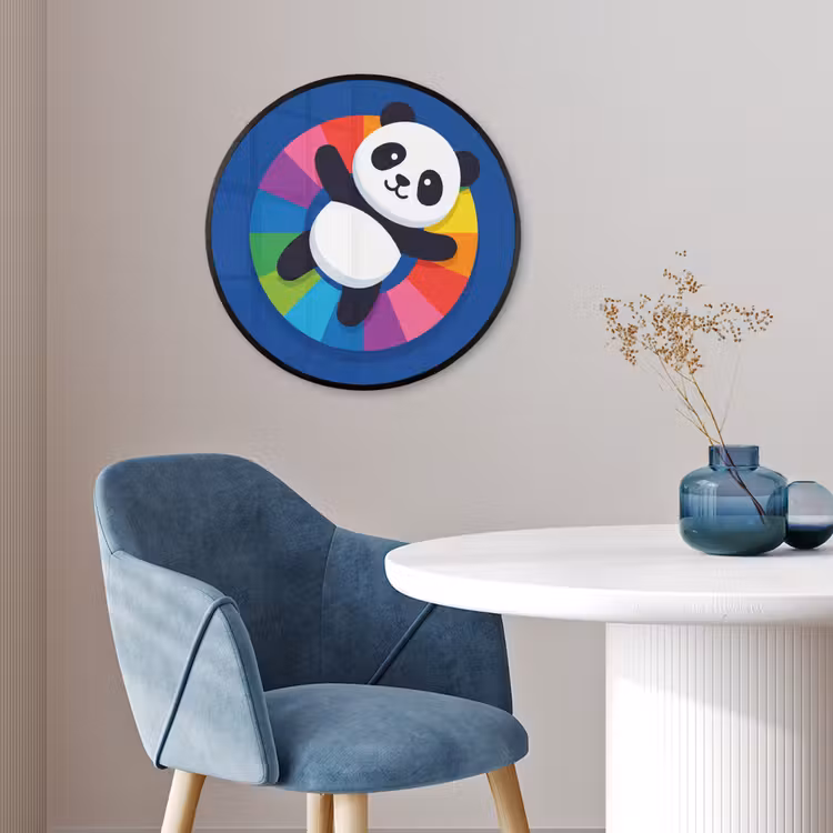 Ronde fotolijst - Dieren - Cartoon - Kleurrijk - Modern - Speels — 4