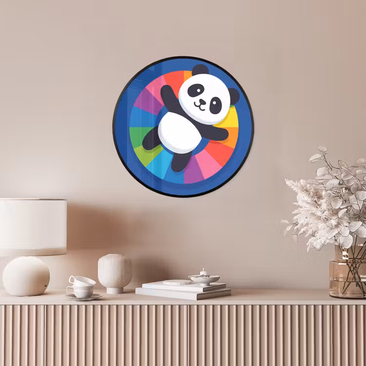 Ronde fotolijst - Dieren - Cartoon - Kleurrijk - Modern - Speels — 5