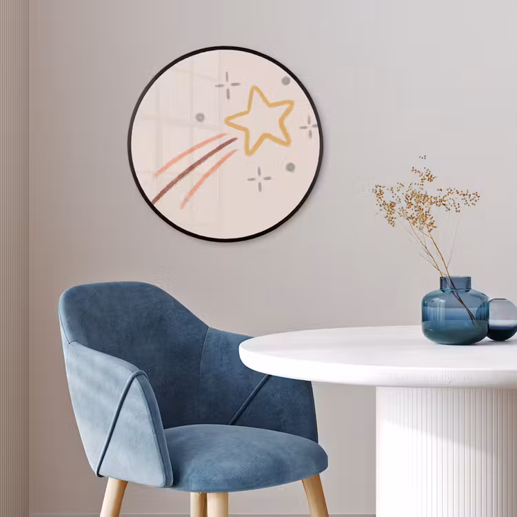 Ronde fotolijst - Ster - Vallend - Illustratie - Pastel — 4
