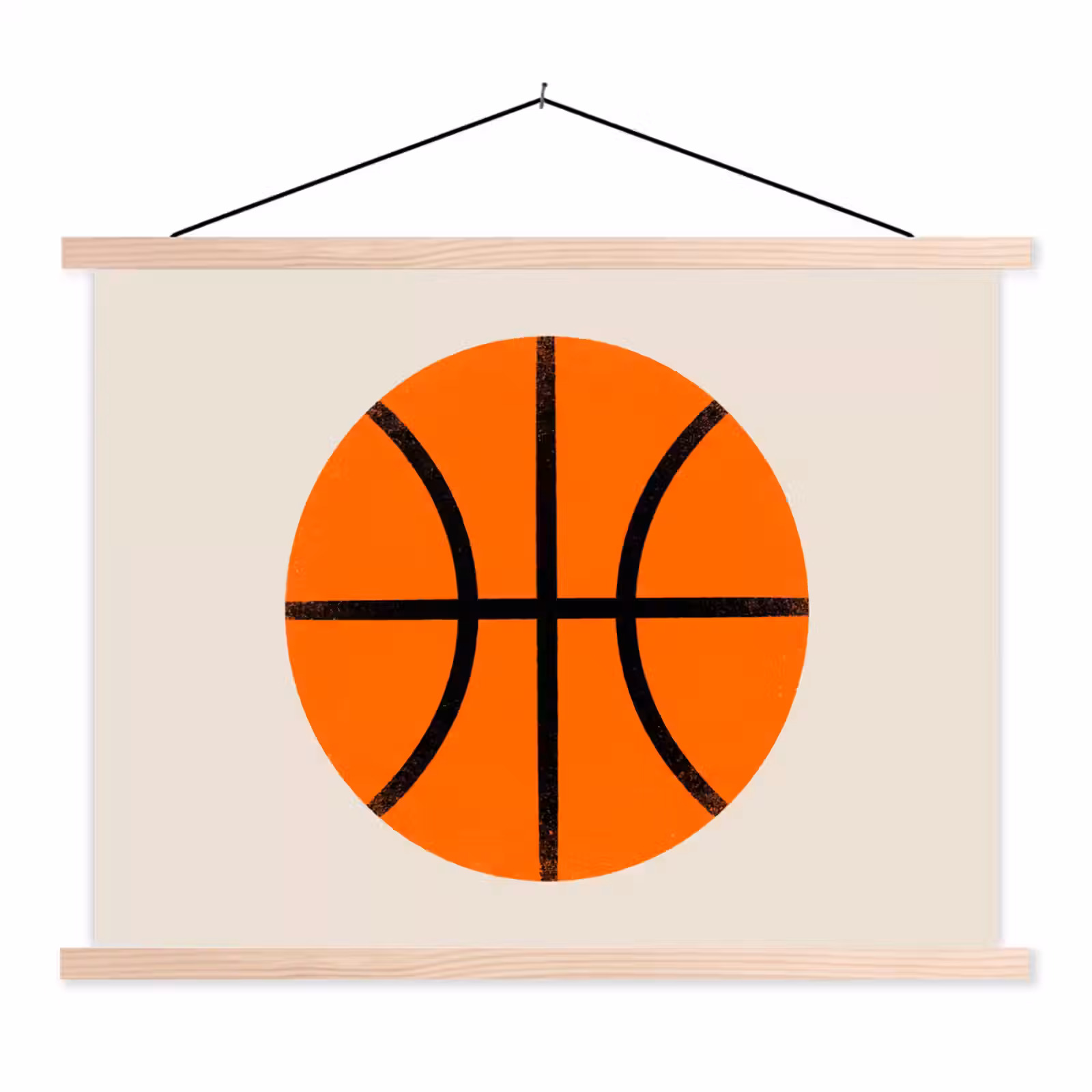 Schoolplaat - Basketbal - Bal - Sport - Illustratie - Oranje — 1