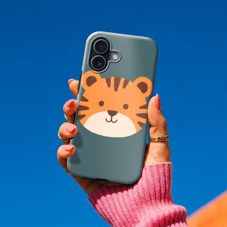 Telefoonhoesje Toughcase - Dieren - Kop - Oranje - Illustratie - Modern — 2