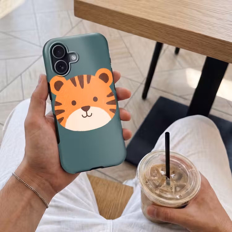Telefoonhoesje Toughcase - Dieren - Kop - Oranje - Illustratie - Modern — 4