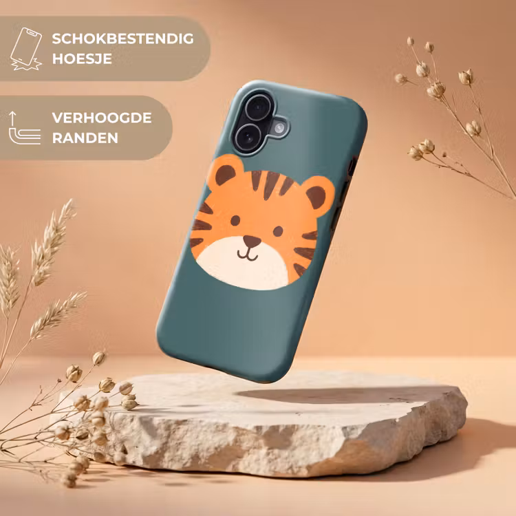 Telefoonhoesje Toughcase - Dieren - Kop - Oranje - Illustratie - Modern — 5