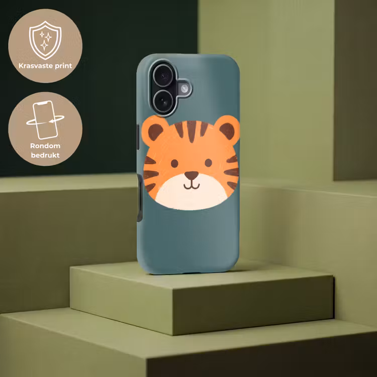Telefoonhoesje Toughcase - Dieren - Kop - Oranje - Illustratie - Modern — 7