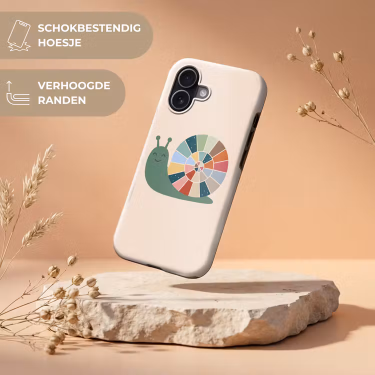 Telefoonhoesje Toughcase - Dieren - Slak - Kleurrijk - Illustratie — 5