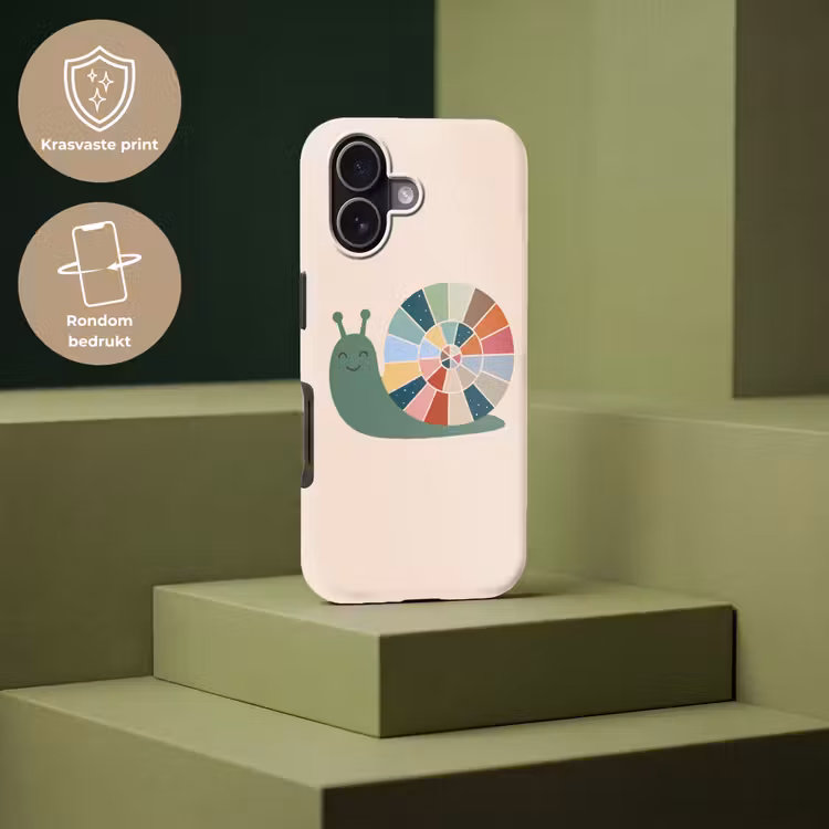 Telefoonhoesje Toughcase - Dieren - Slak - Kleurrijk - Illustratie — 7