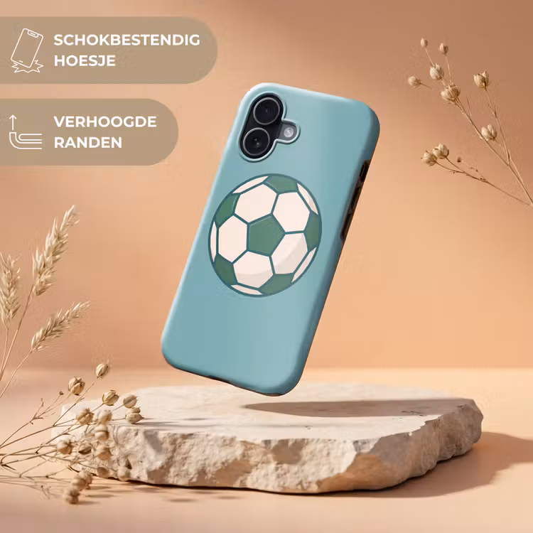 Telefoonhoesje Toughcase - Voetbal - Geometrisch - Sport - Illustratie - Blauwgroen — 5