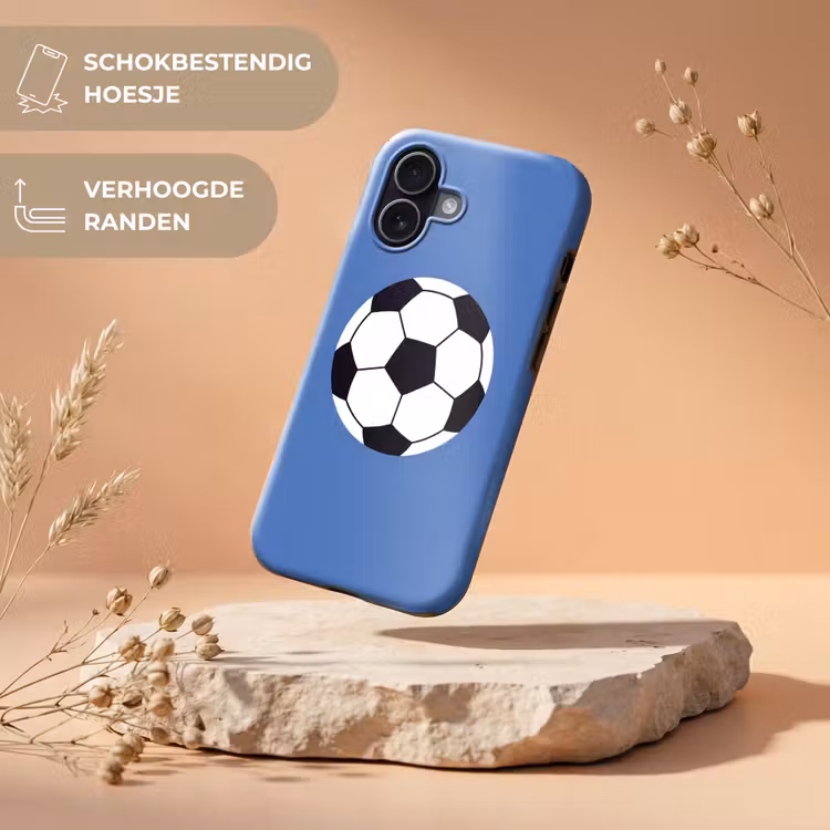 Telefoonhoesje Toughcase - Voetbal - Zwart-wit - Sport - Illustratie - Blauw — 5