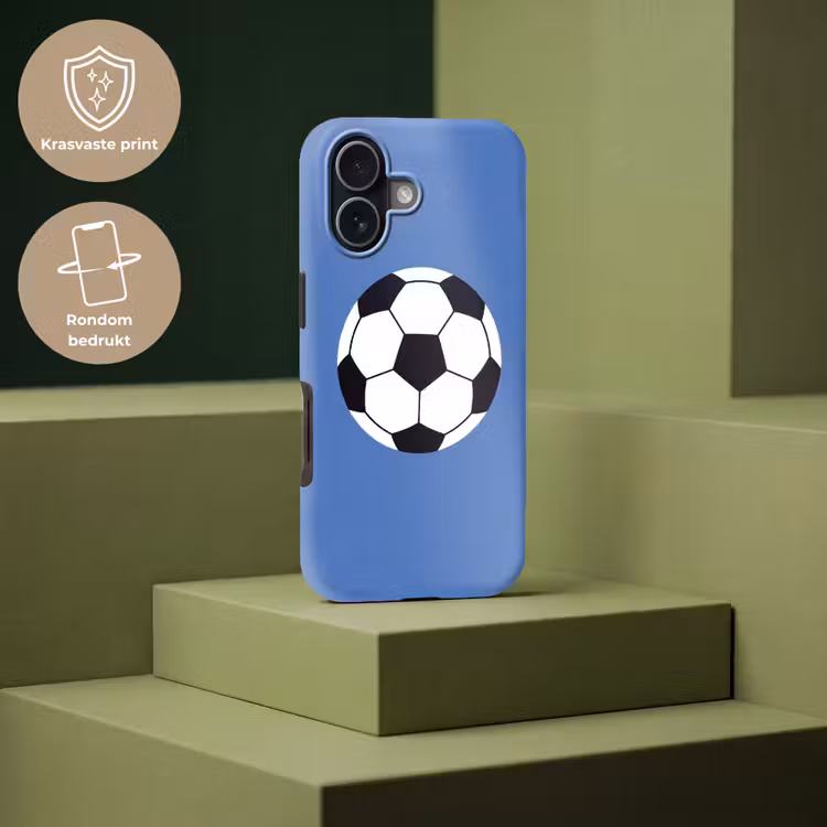 Telefoonhoesje Toughcase - Voetbal - Zwart-wit - Sport - Illustratie - Blauw — 7