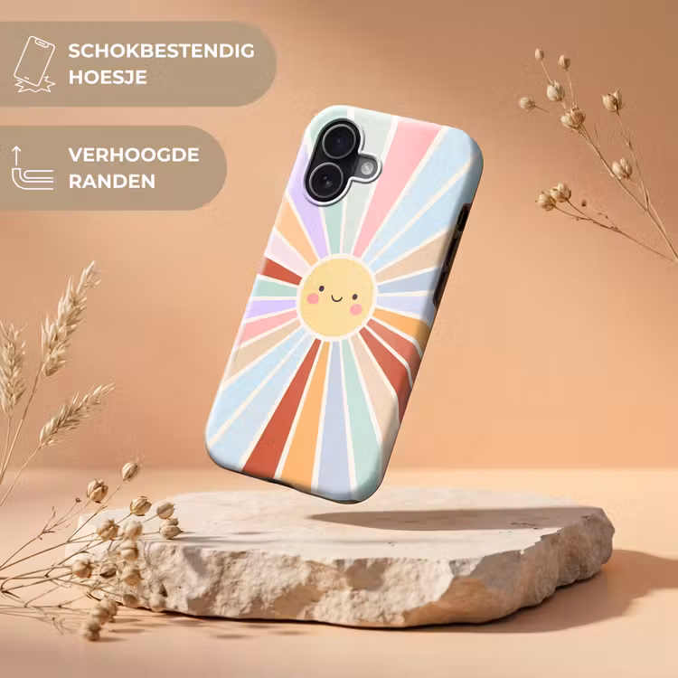 Telefoonhoesje Toughcase - Zon - Stralen - Vrolijk - Kleurrijk - Abstract — 5