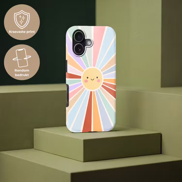 Telefoonhoesje Toughcase - Zon - Stralen - Vrolijk - Kleurrijk - Abstract — 7