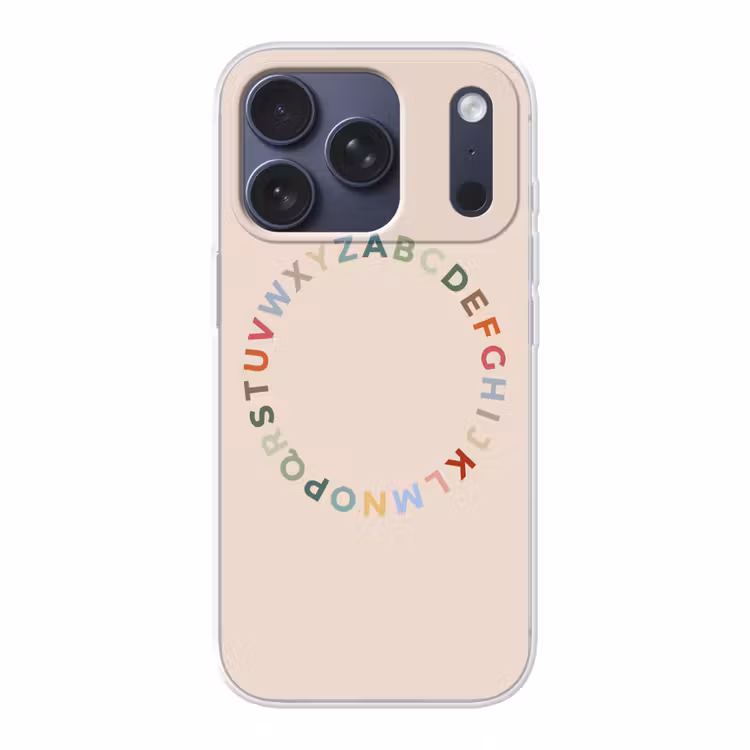 Telefoonhoesje - Alfabet - Cirkel - Educatie - Speels - Kleurrijk — 1
