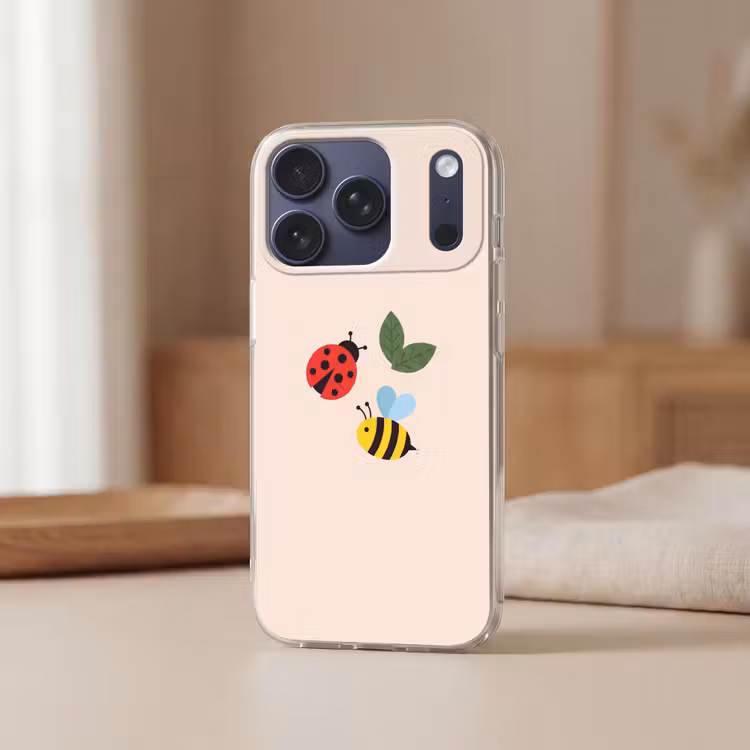 Telefoonhoesje - Insect - Blad - Natuur - Speels - Illustratie — 3