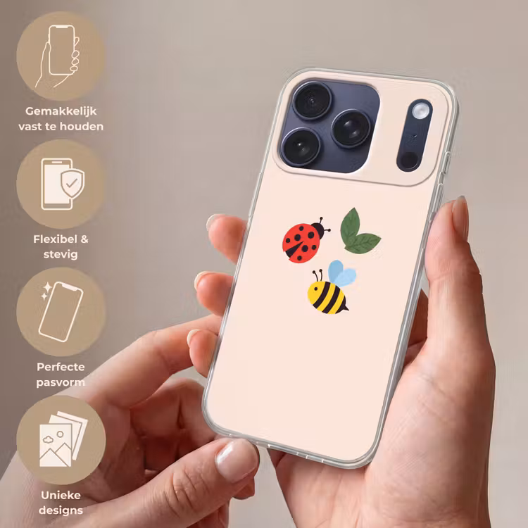 Telefoonhoesje - Insect - Blad - Natuur - Speels - Illustratie — 4