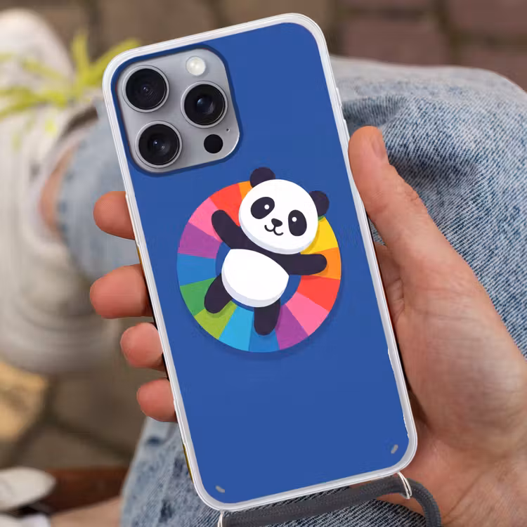 Telefoonhoesje met koord - Dieren - Cartoon - Kleurrijk - Modern - Speels — 2