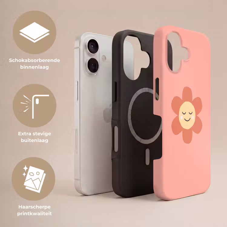 Telefoonhoesje Toughcase - Bloemen - Tekenfilm - Kind - Roze — 3
