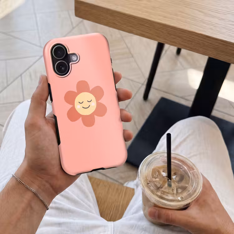 Telefoonhoesje Toughcase - Bloemen - Tekenfilm - Kind - Roze — 4