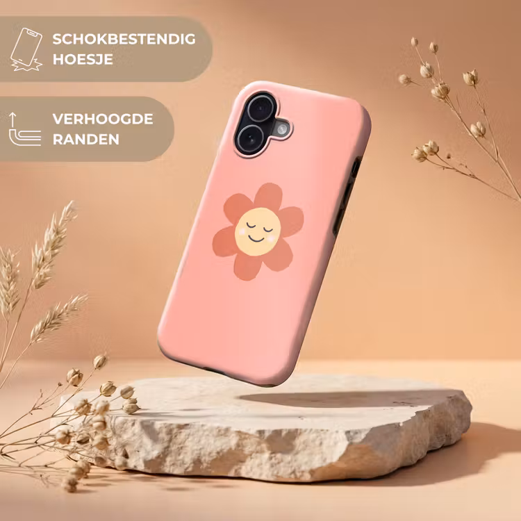 Telefoonhoesje Toughcase - Bloemen - Tekenfilm - Kind - Roze — 5