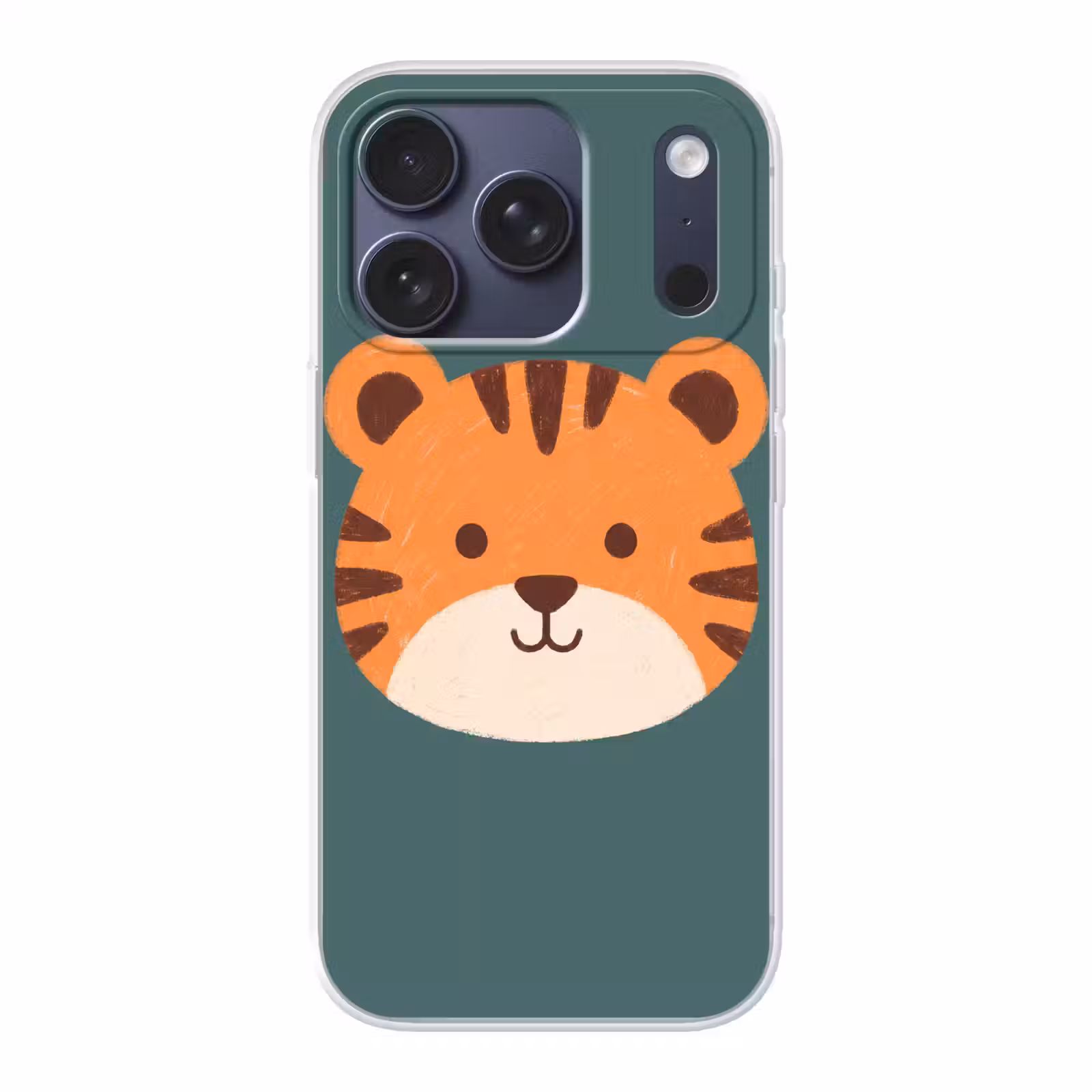 Telefoonhoesje - Dieren - Kop - Oranje - Illustratie - Modern — 1