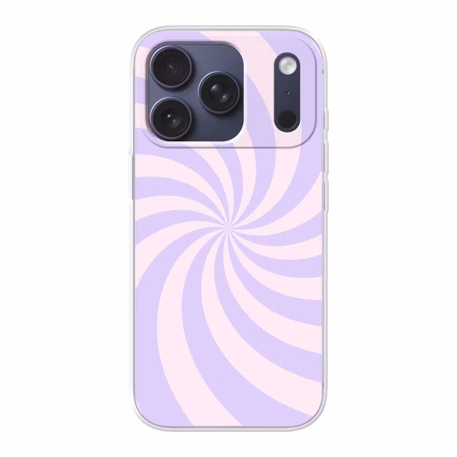 Telefoonhoesje - Patroon - Spiraal - Abstract - Modern - Paars-Roze — 1