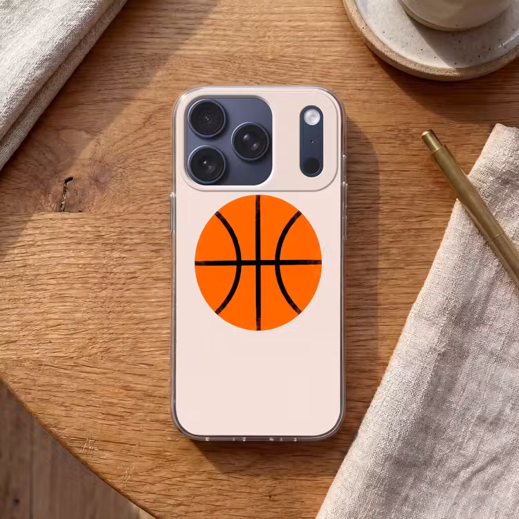 Telefoonhoesje - Basketbal - Bal - Sport - Illustratie - Oranje — 2