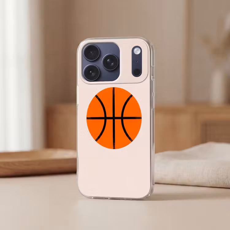 Telefoonhoesje - Basketbal - Bal - Sport - Illustratie - Oranje — 3