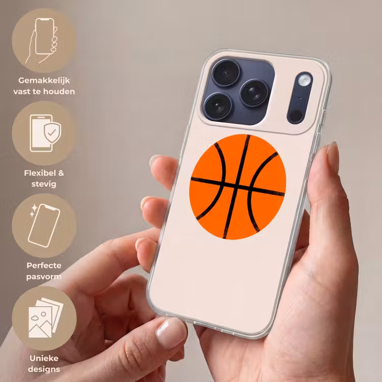 Telefoonhoesje - Basketbal - Bal - Sport - Illustratie - Oranje — 4