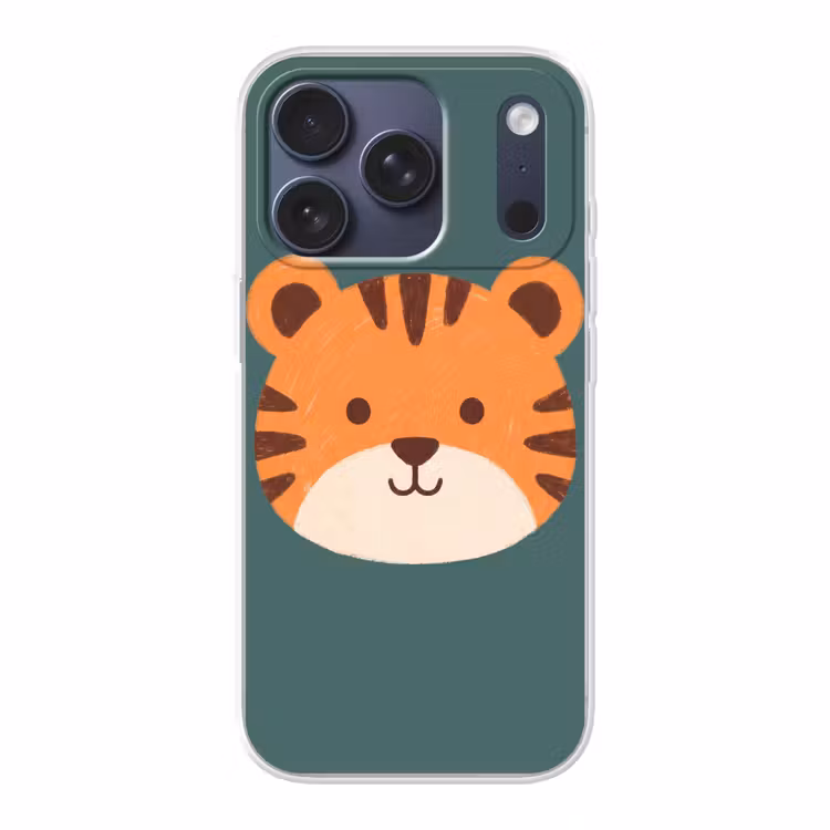 Telefoonhoesje - Dieren - Kop - Oranje - Illustratie - Modern — 1