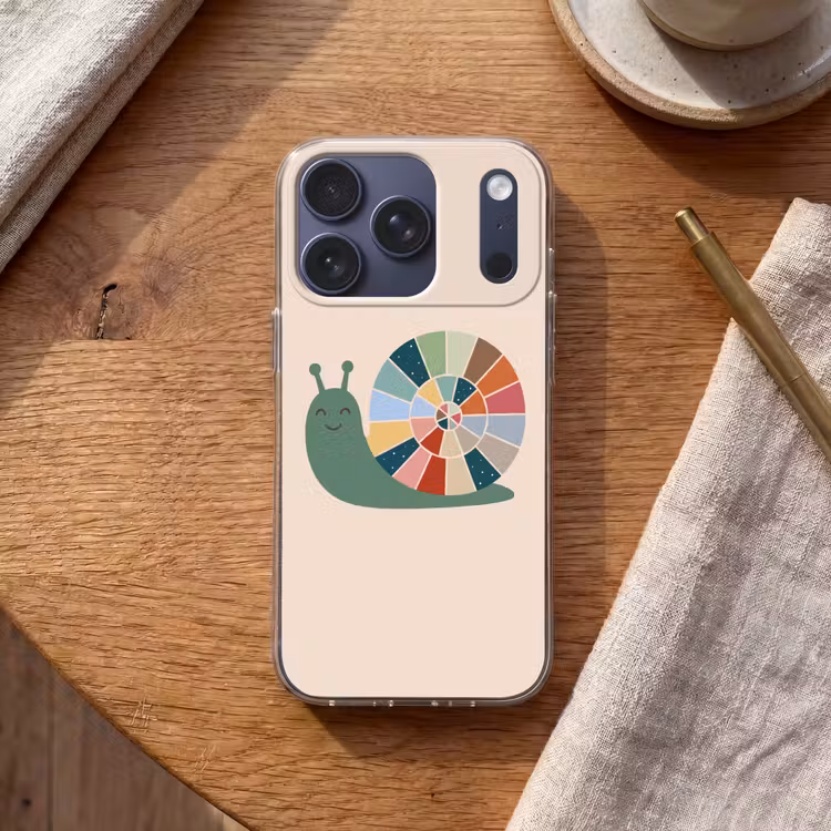 Telefoonhoesje - Dieren - Slak - Kleurrijk - Illustratie — 2