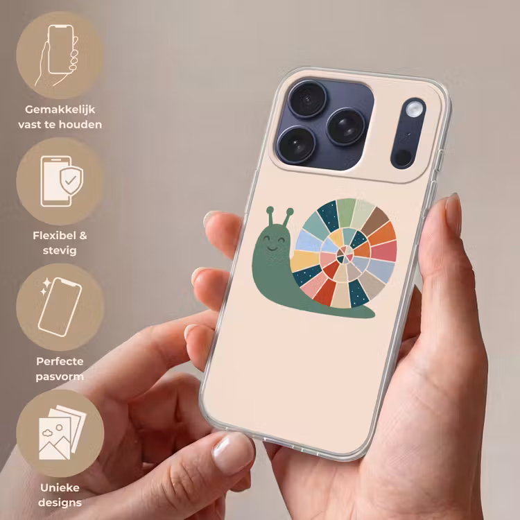 Telefoonhoesje - Dieren - Slak - Kleurrijk - Illustratie — 4