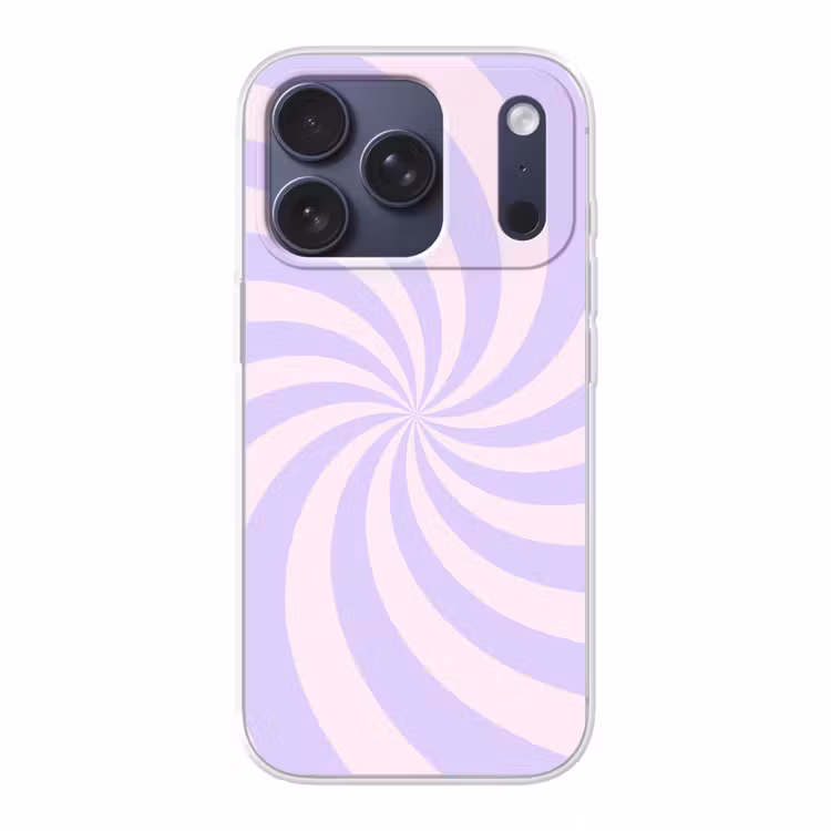 Telefoonhoesje - Patroon - Spiraal - Abstract - Modern - Paars-Roze — 1