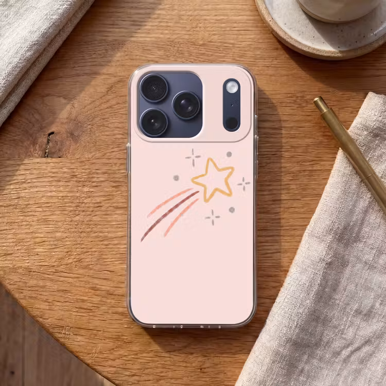 Telefoonhoesje - Ster - Vallend - Illustratie - Pastel — 2