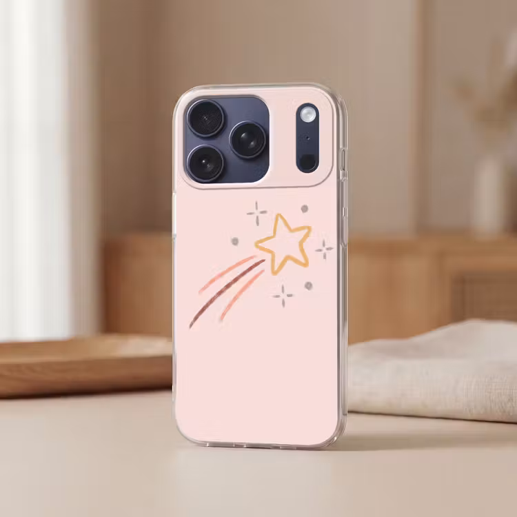 Telefoonhoesje - Ster - Vallend - Illustratie - Pastel — 3