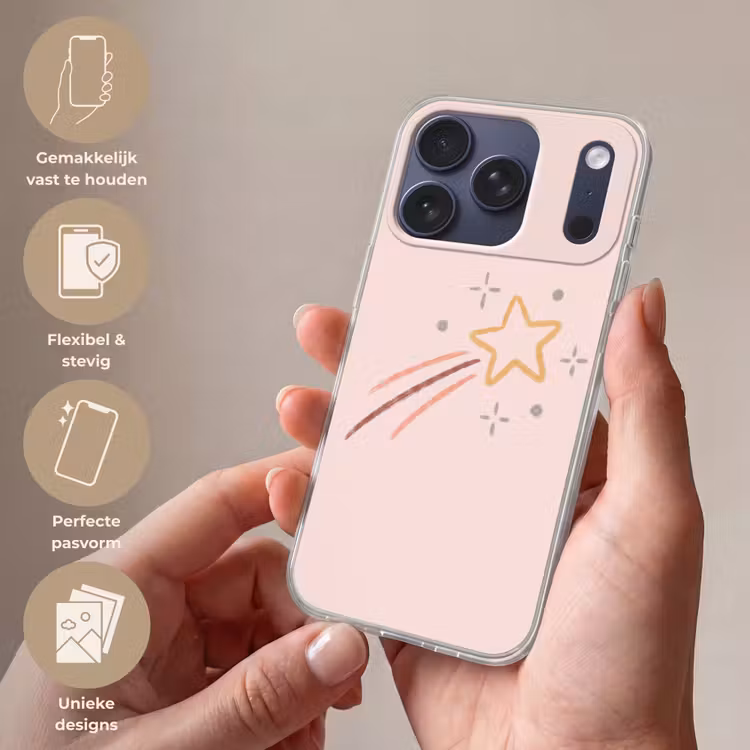 Telefoonhoesje - Ster - Vallend - Illustratie - Pastel — 4