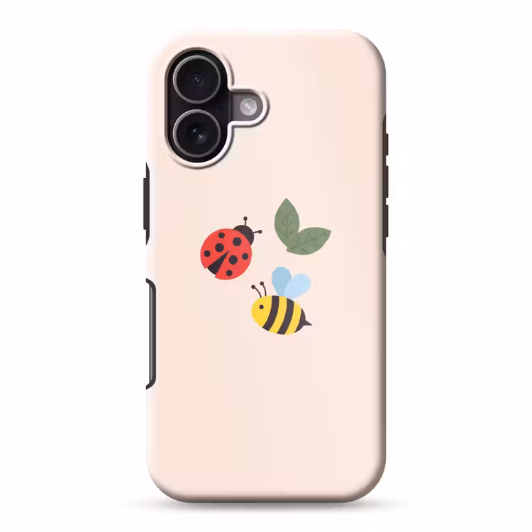 Telefoonhoesje Toughcase - Insect - Blad - Natuur - Speels - Illustratie — 1