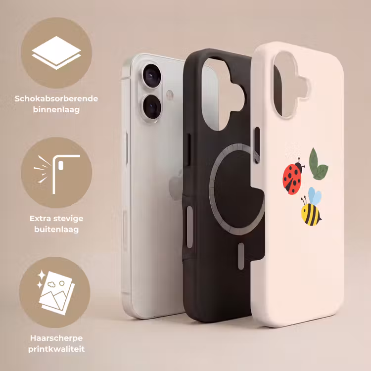 Telefoonhoesje Toughcase - Insect - Blad - Natuur - Speels - Illustratie — 3