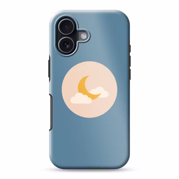 Telefoonhoesje Toughcase - Maan - Wolken - Natuur - Abstract - Geel — 1