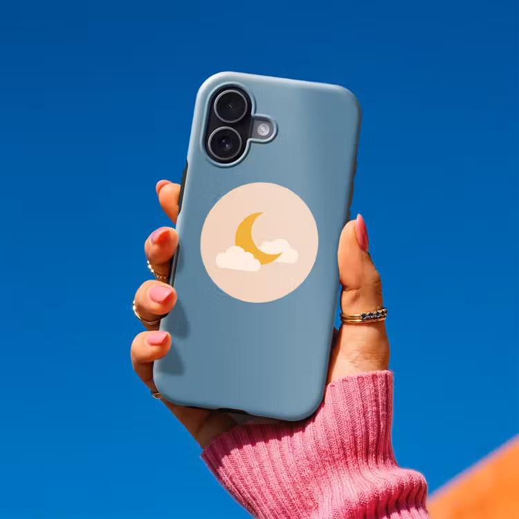 Telefoonhoesje Toughcase - Maan - Wolken - Natuur - Abstract - Geel — 2