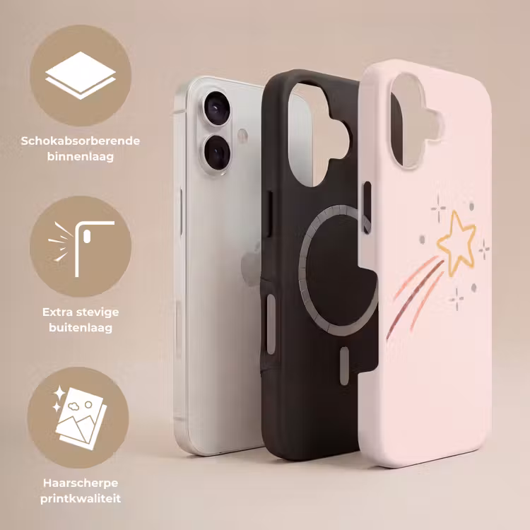 Telefoonhoesje Toughcase - Ster - Vallend - Illustratie - Pastel — 3